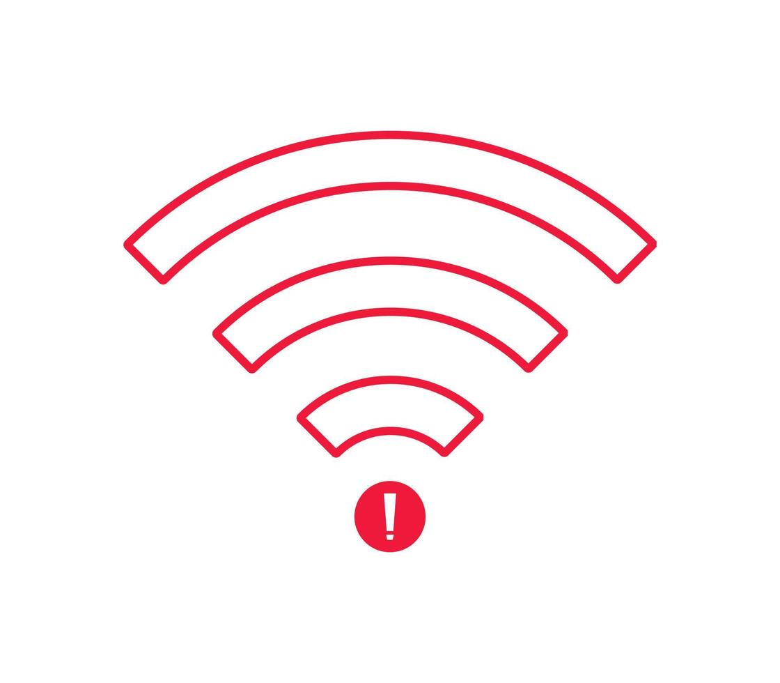 no wi-fi connection icon, no Wifi wireless icon vector