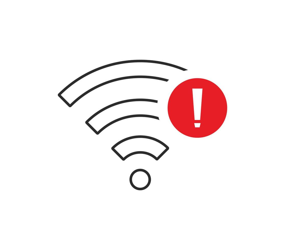 No wireless connections, no wifi icon sign vector black color