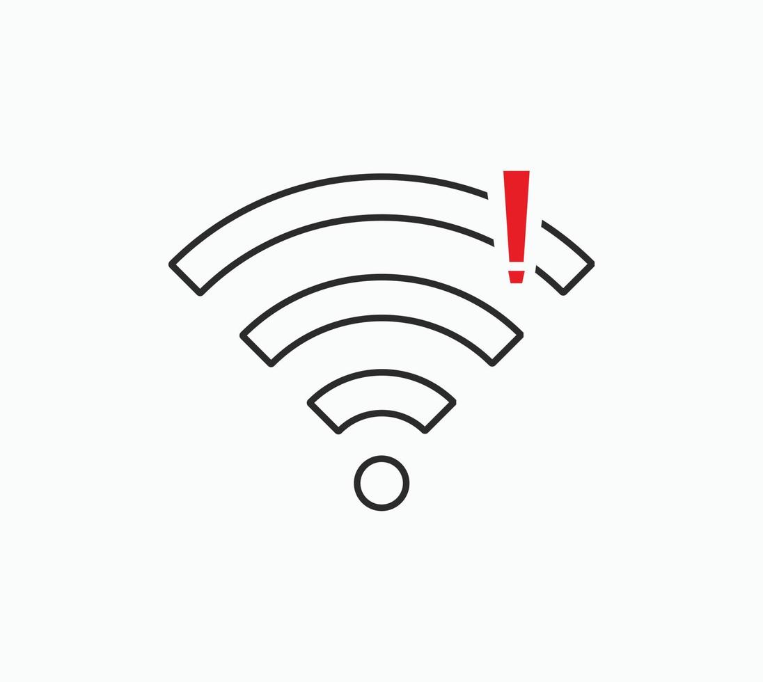 No wireless connections, no wifi icon sign vector