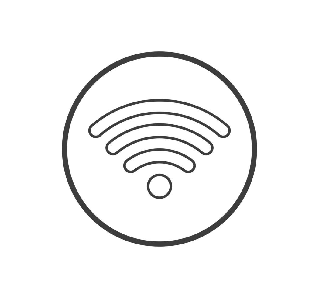 señal wifi icono signo vector color negro