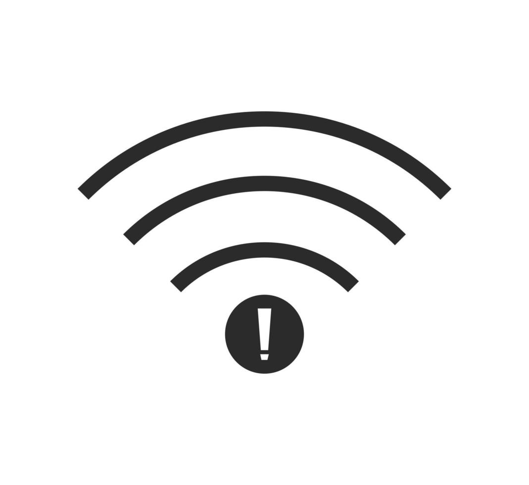 no Wifi wireless icon vector. no wi-fi connection icon.  No wireless connections vector