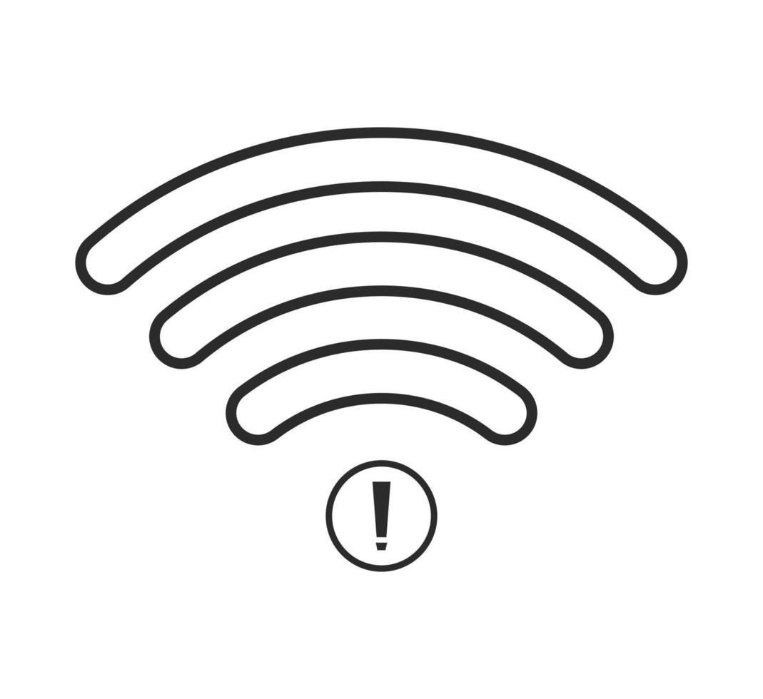 no Wifi wireless icon vector. no wi-fi connection icon.  No wireless connections vector