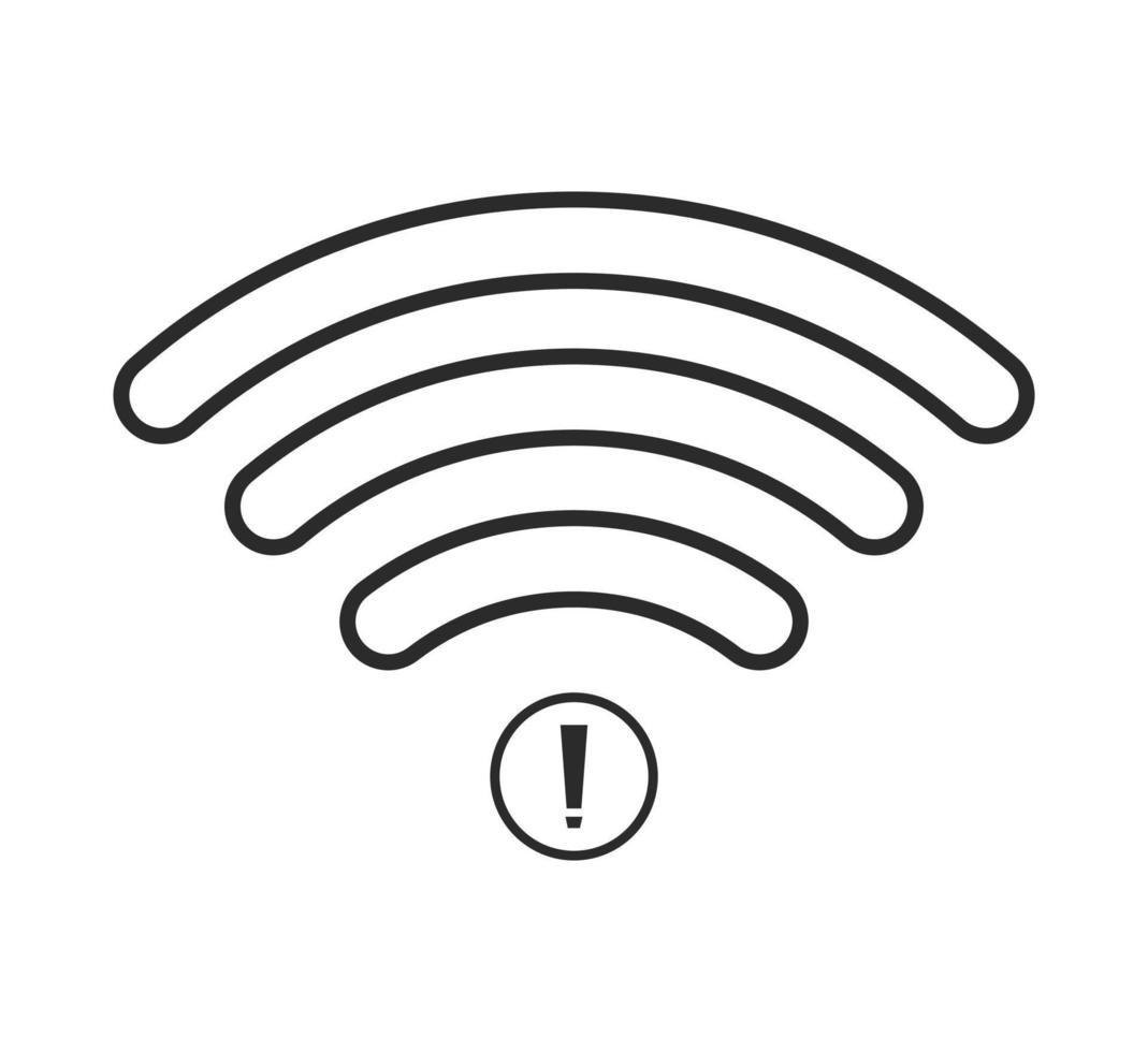 no hay vector de icono inalámbrico wifi. sin icono de conexión wi-fi. sin conexiones inalámbricas