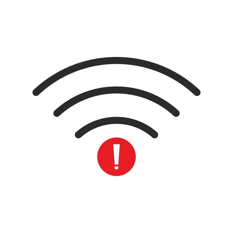 no Wifi wireless icon vector. no wi-fi connection icon.  No wireless connections vector