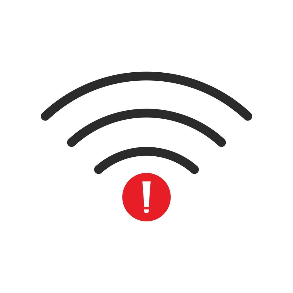 no Wifi wireless icon vector. no wi-fi connection icon.  No wireless connections vector