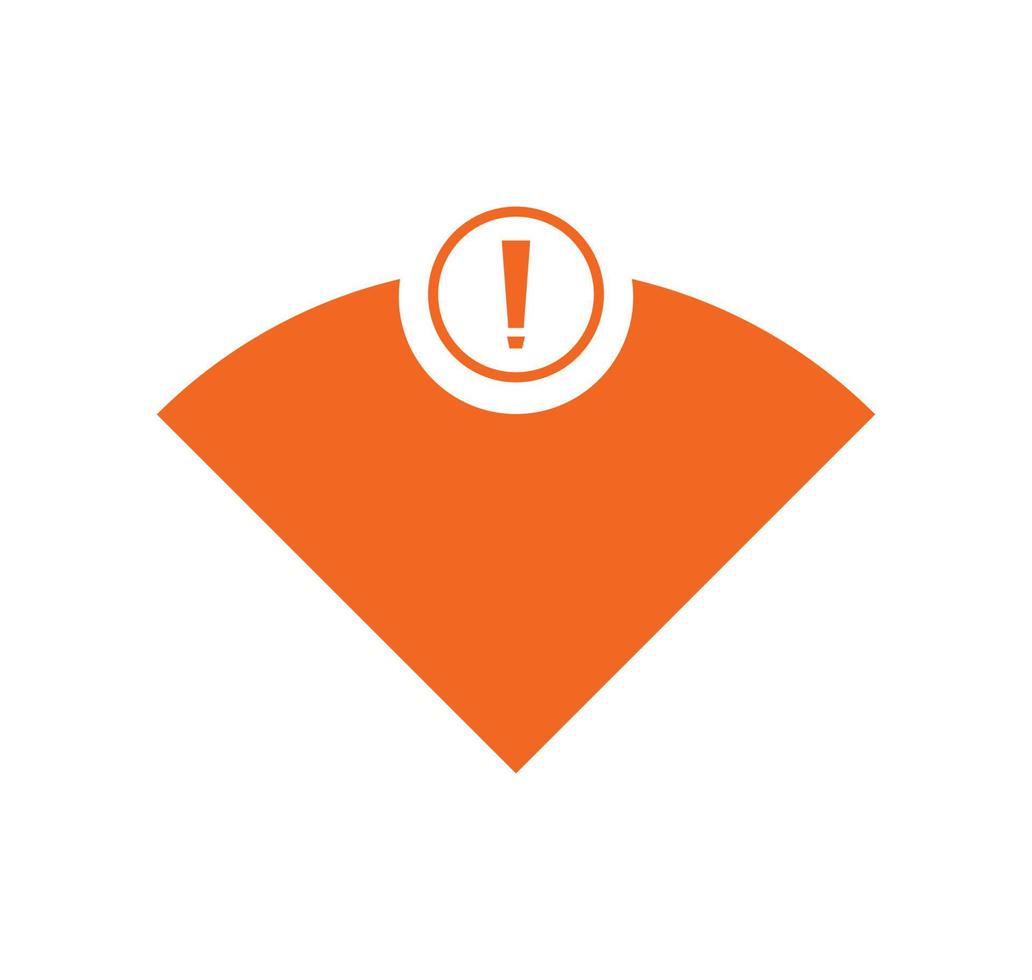 no Wifi wireless icon vector orange color.  no wi-fi connection icon