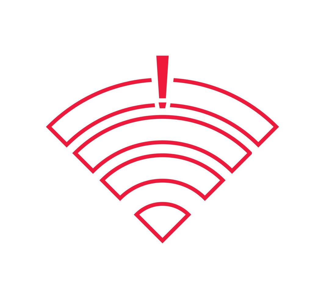 No wireless connections, no wifi icon sign vector