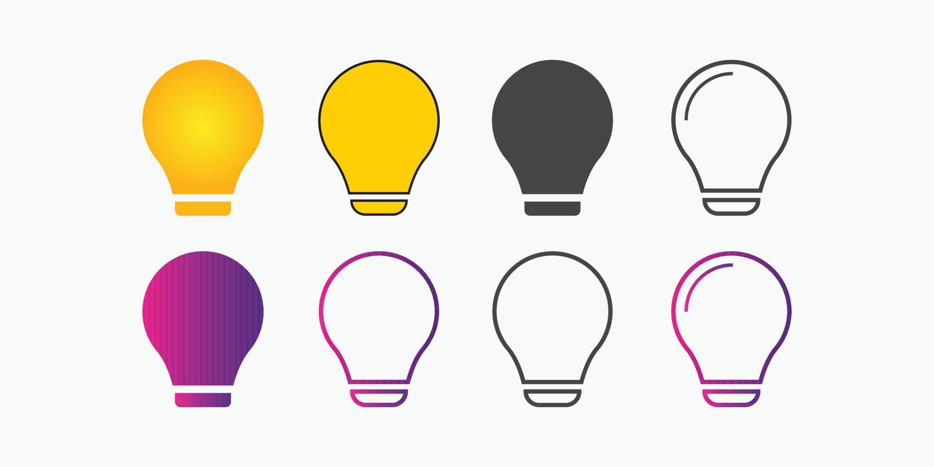 set of Bulb icon sign vector illustration