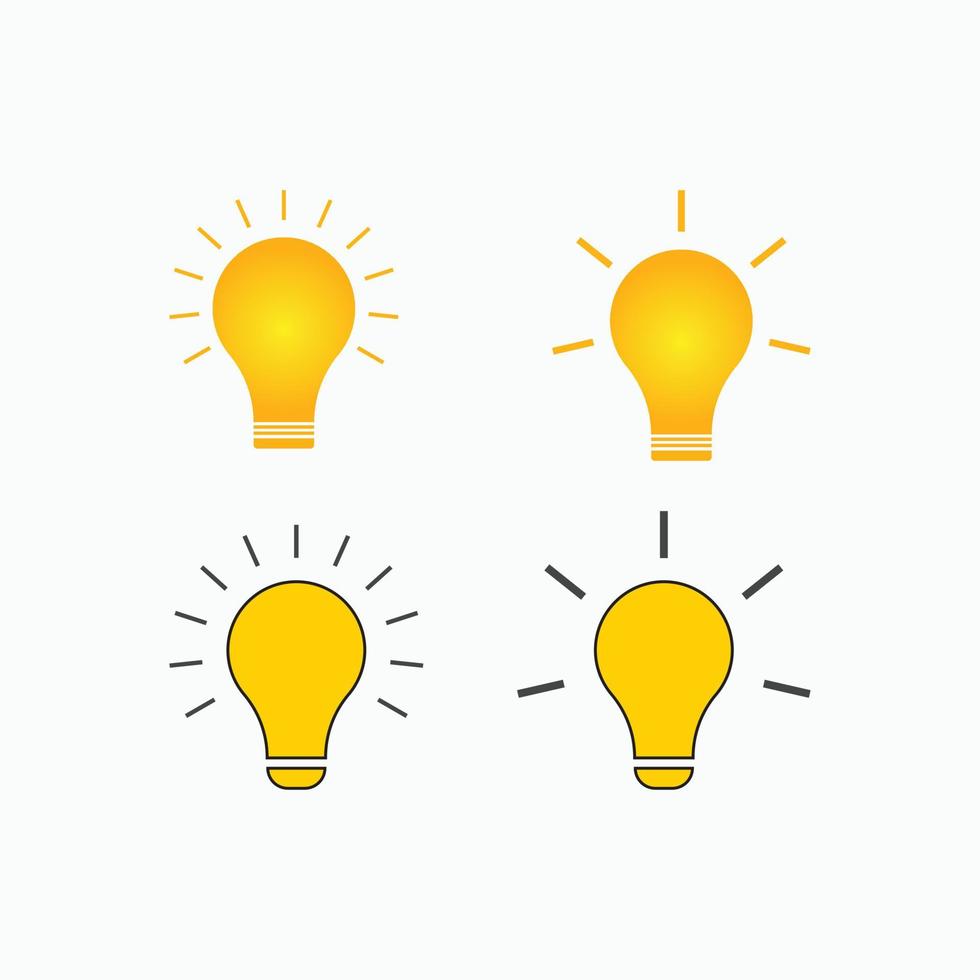Light Bulb icon vector Idea sign solution, thinking concept gradient color template