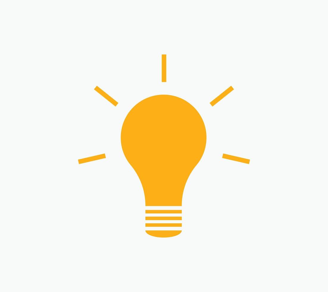 Light Bulb icon vector Idea sign solution, thinking concept colorful template