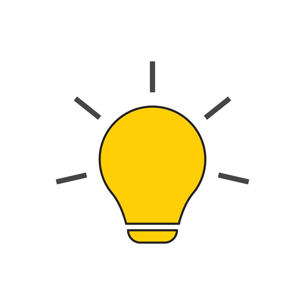 Light Bulb icon vector Idea sign solution, thinking concept colorful template