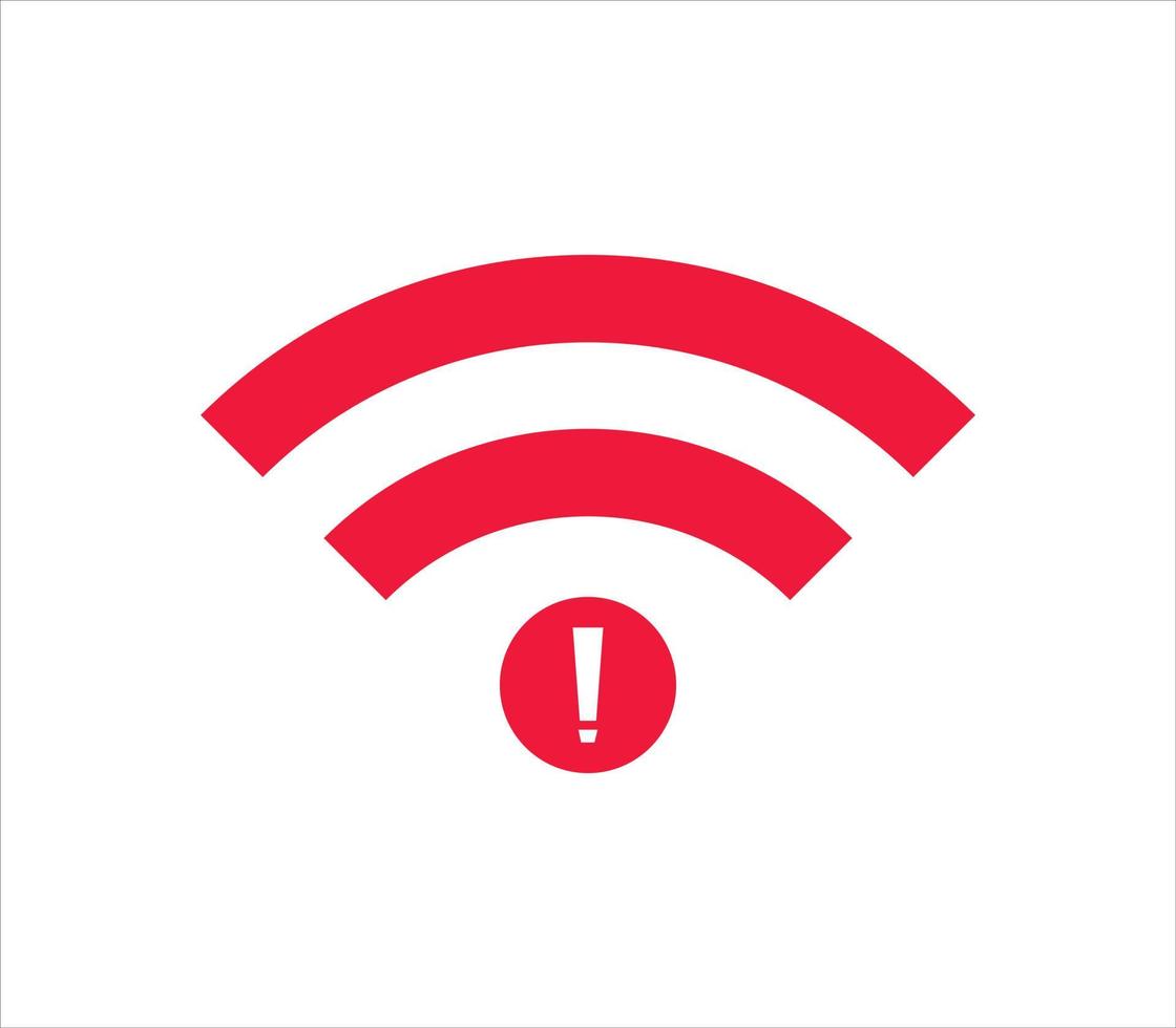 no Wifi wireless icon vector. no wi-fi connection icon.  No wireless connections vector