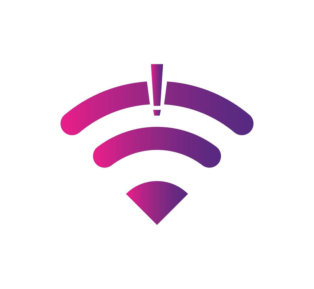 sin conexiones inalámbricas, sin vector de signo de icono wifi