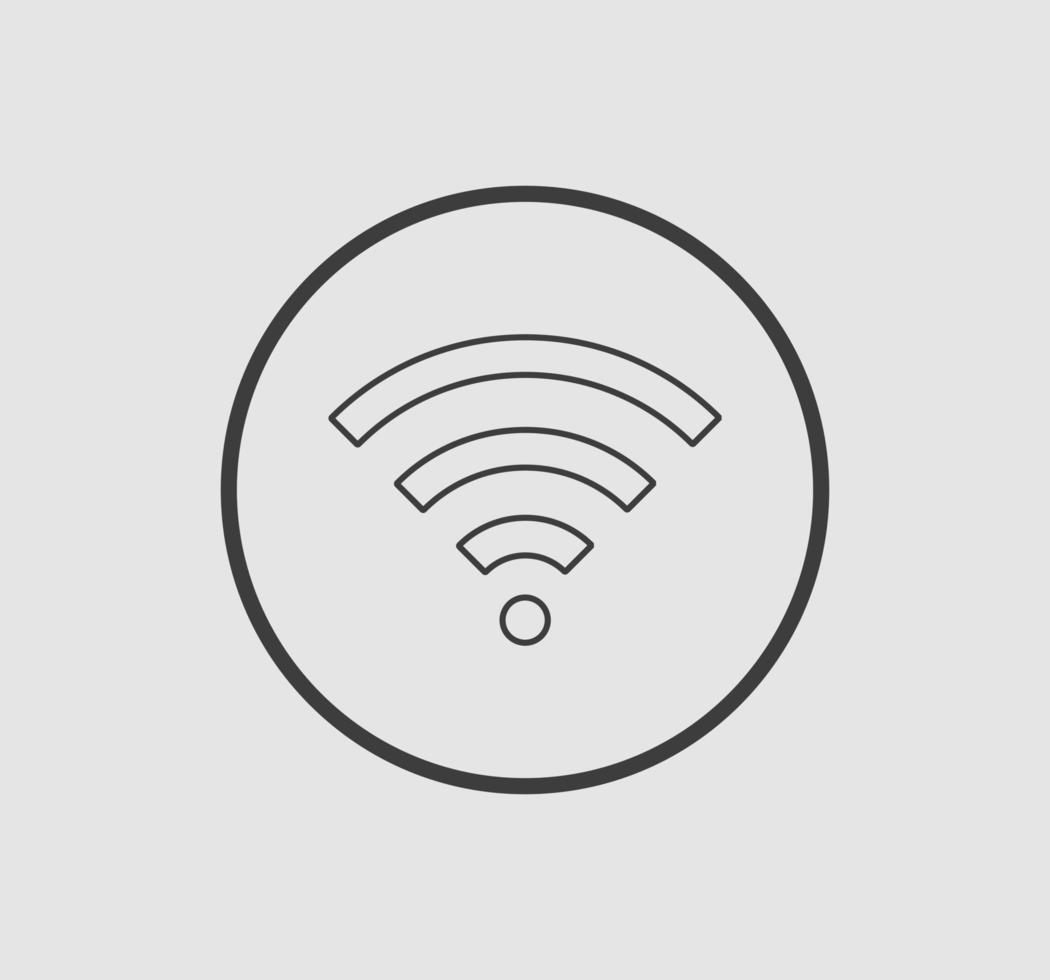 Wifi signal icon sign vector black color