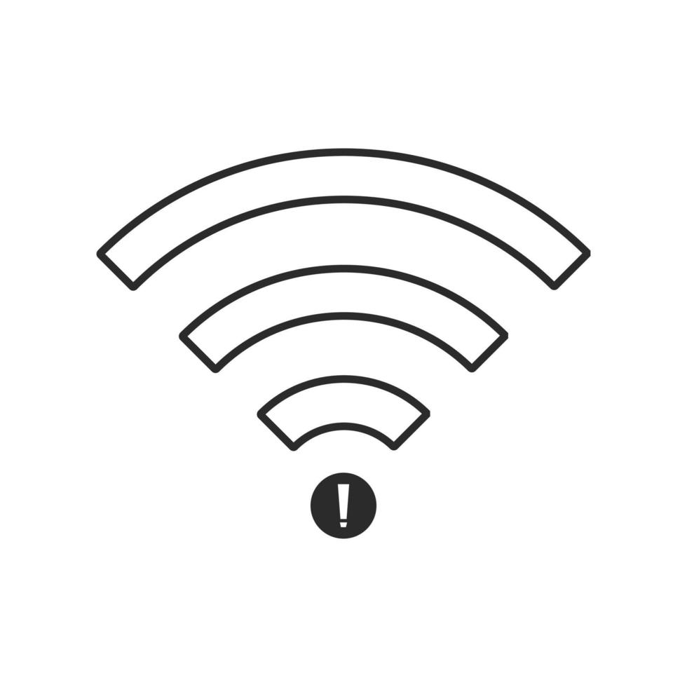 no Wifi wireless icon vector. no wi-fi connection icon.  No wireless connections vector