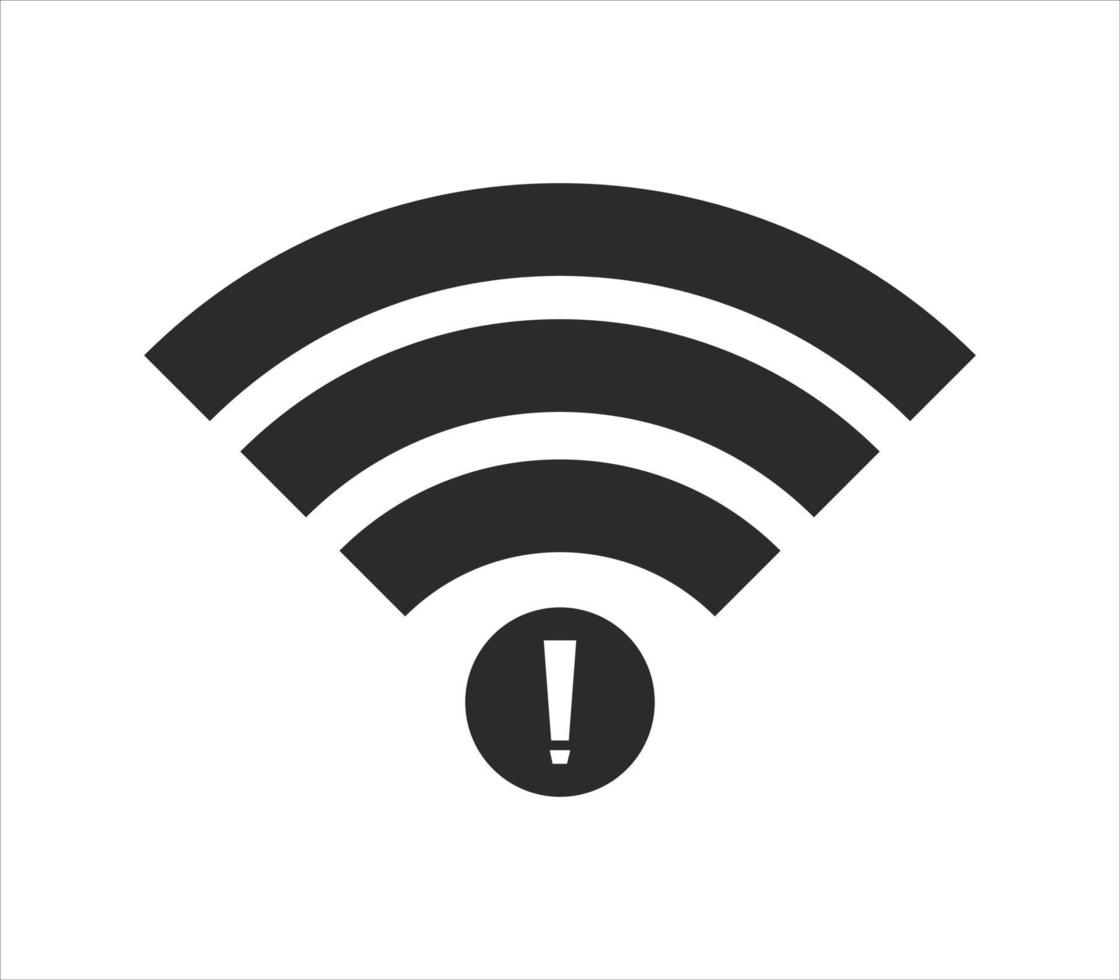 no Wifi wireless icon vector. no wi-fi connection icon.  No wireless connections vector