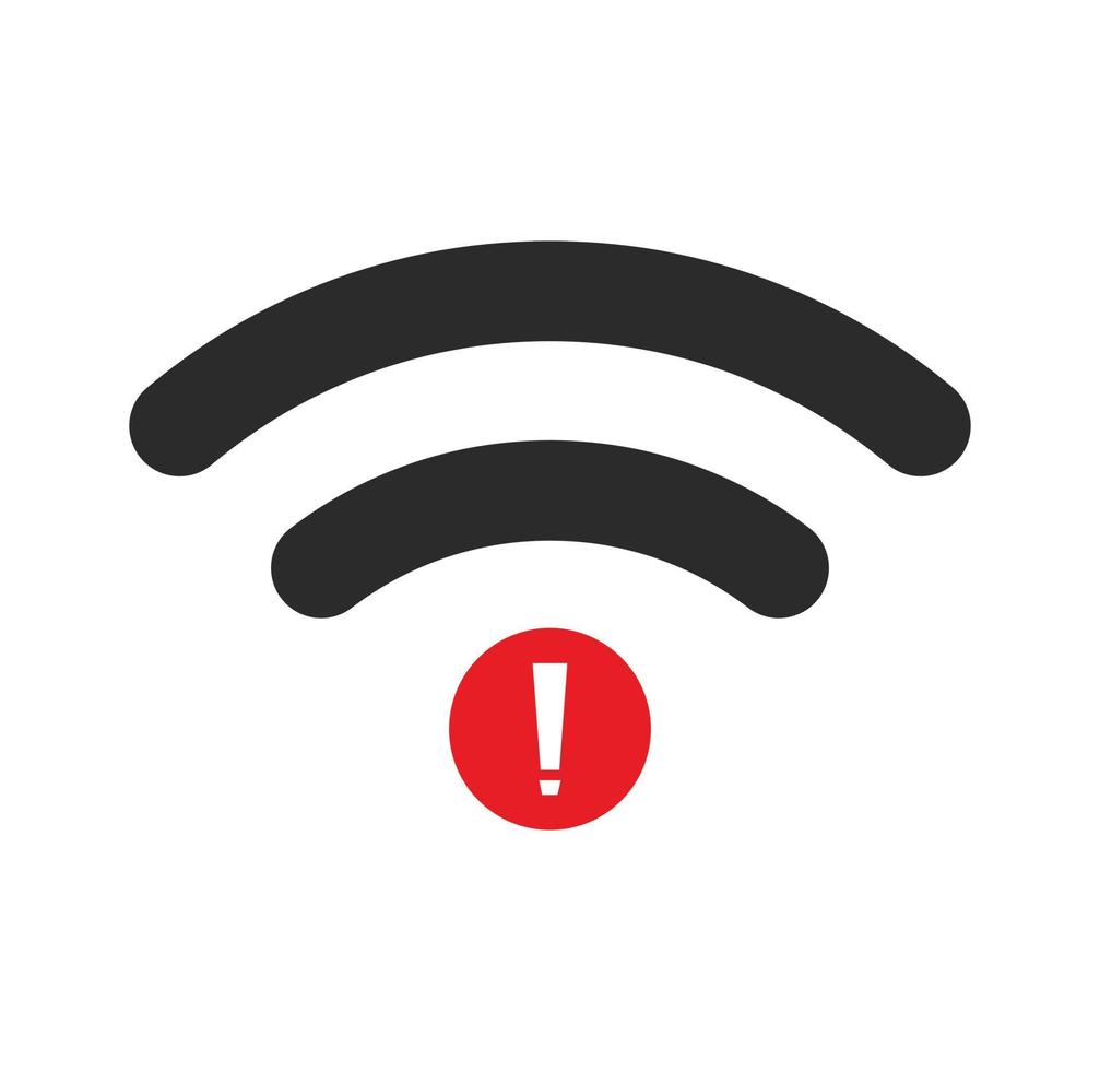 no Wifi wireless icon vector. no wi-fi connection icon.  No wireless connections vector