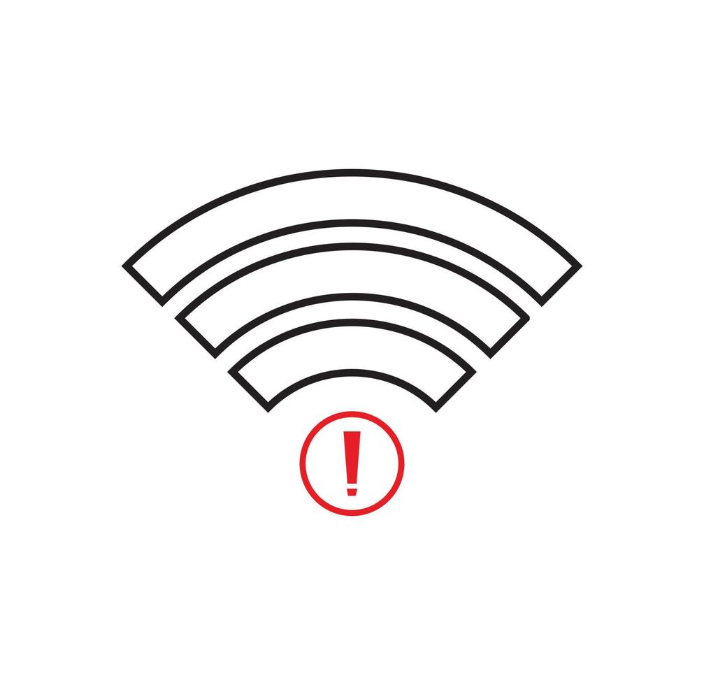 no Wifi wireless icon vector. no wi-fi connection icon.  No wireless connections vector