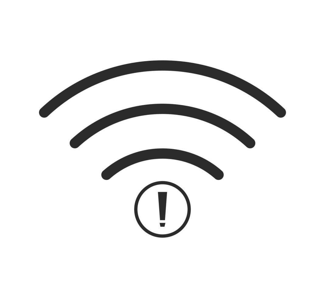 no Wifi wireless icon vector. no wi-fi connection icon.  No wireless connections vector