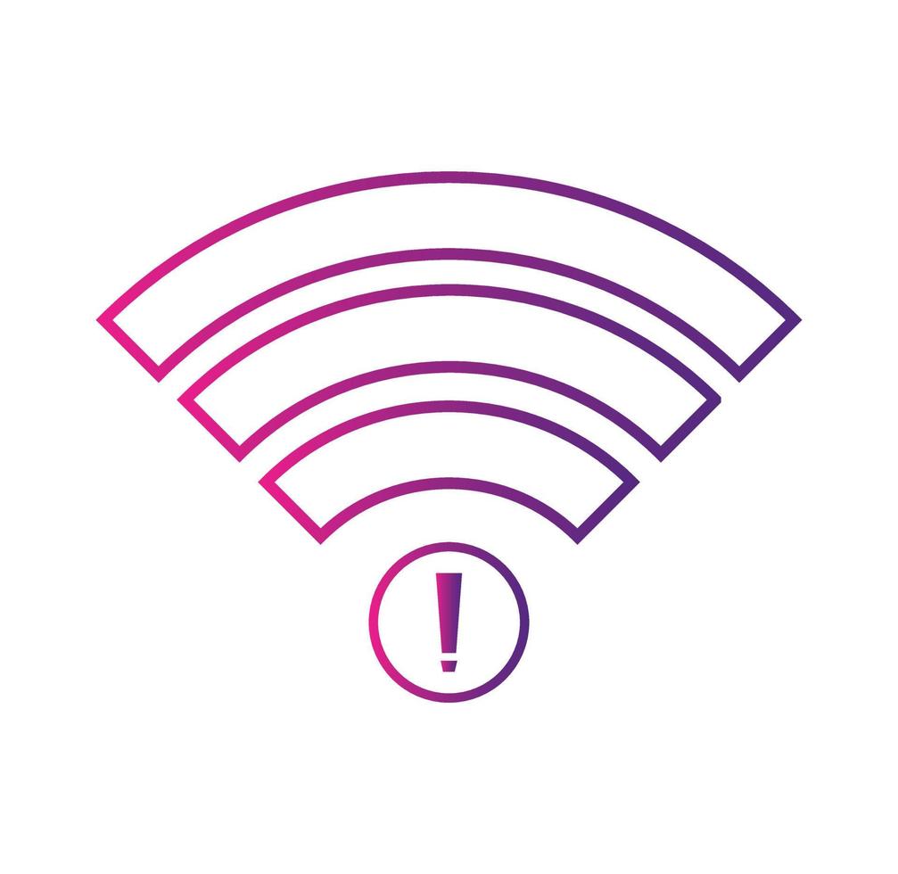 no Wifi wireless icon vector. no wi-fi connection icon.  No wireless connections vector