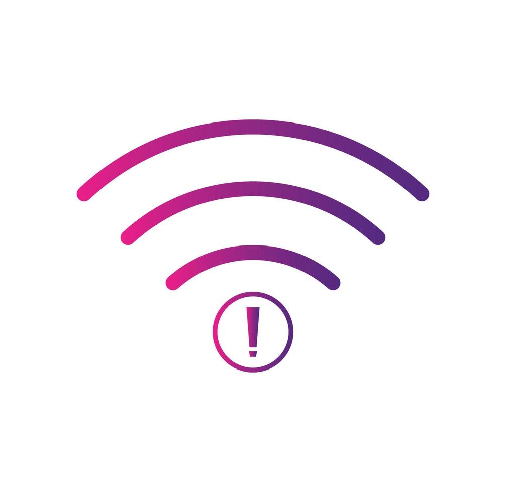 no Wifi wireless icon vector. no wi-fi connection icon.  No wireless connections vector