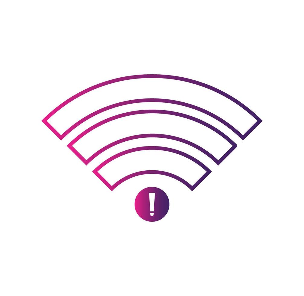 no Wifi wireless icon vector. no wi-fi connection icon.  No wireless connections vector