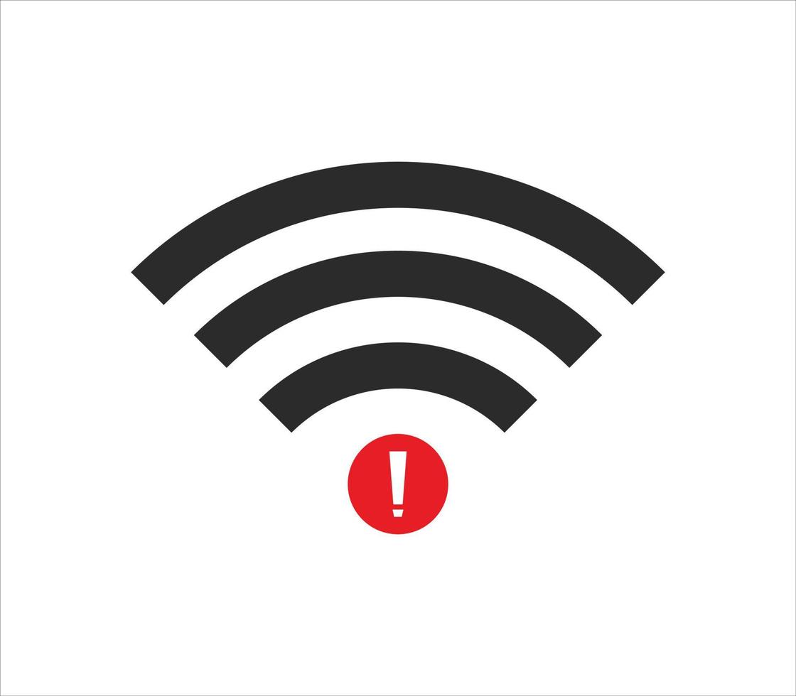 no Wifi wireless icon vector. no wi-fi connection icon.  No wireless connections vector