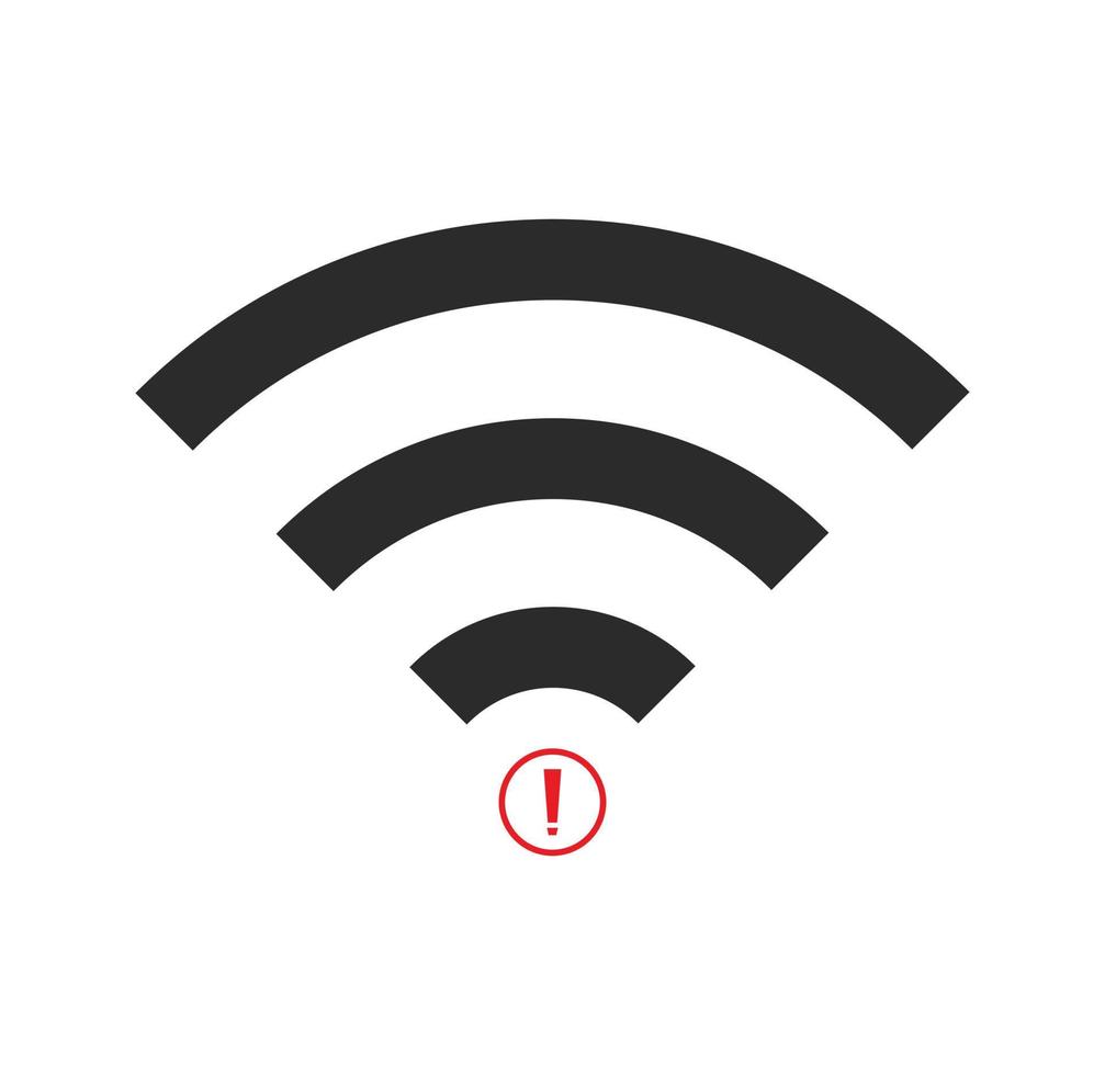 no Wifi wireless icon vector. no wi-fi connection icon.  No wireless connections vector