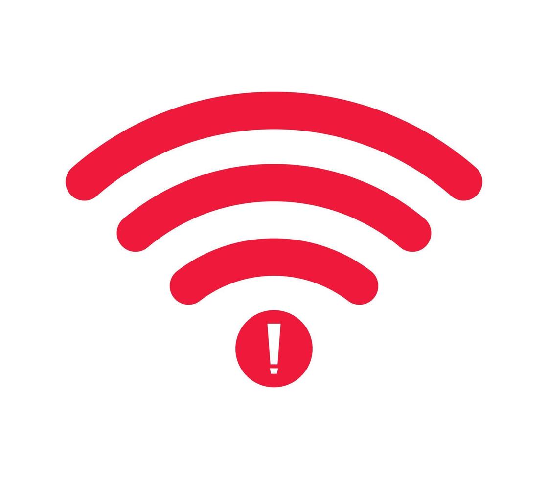 no Wifi wireless icon vector. no wi-fi connection icon.  No wireless connections vector