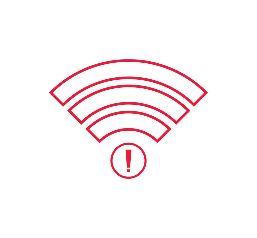 no wi-fi connection icon, no Wifi wireless icon vector