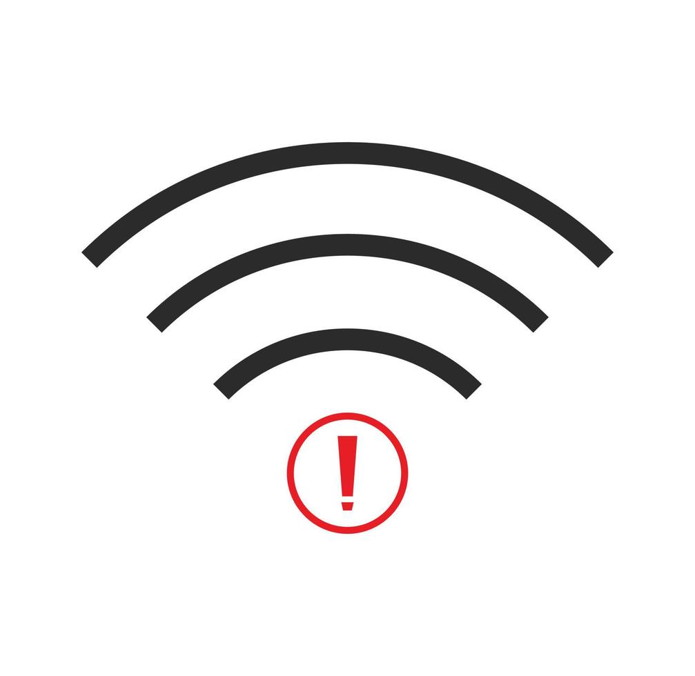 no Wifi wireless icon vector. no wi-fi connection icon.  No wireless connections vector
