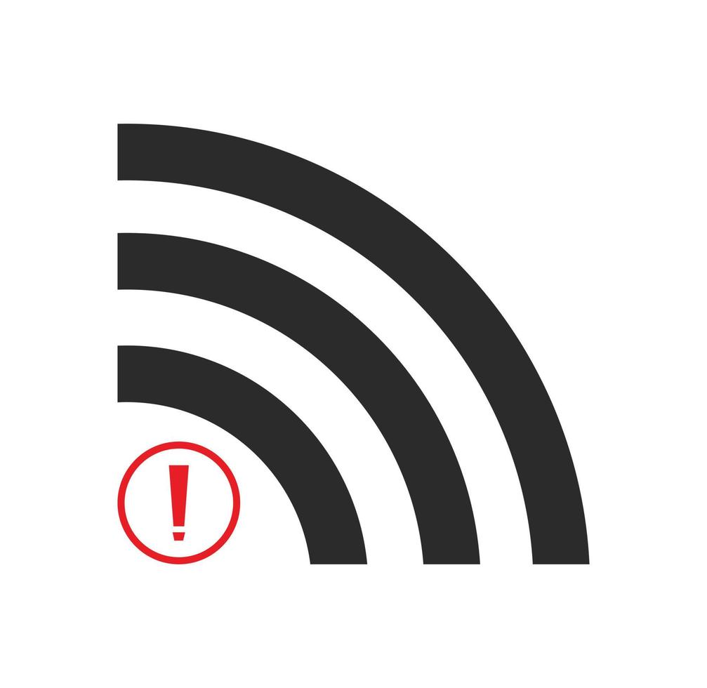 no Wifi wireless icon vector. no wi-fi connection icon.  No wireless connections vector