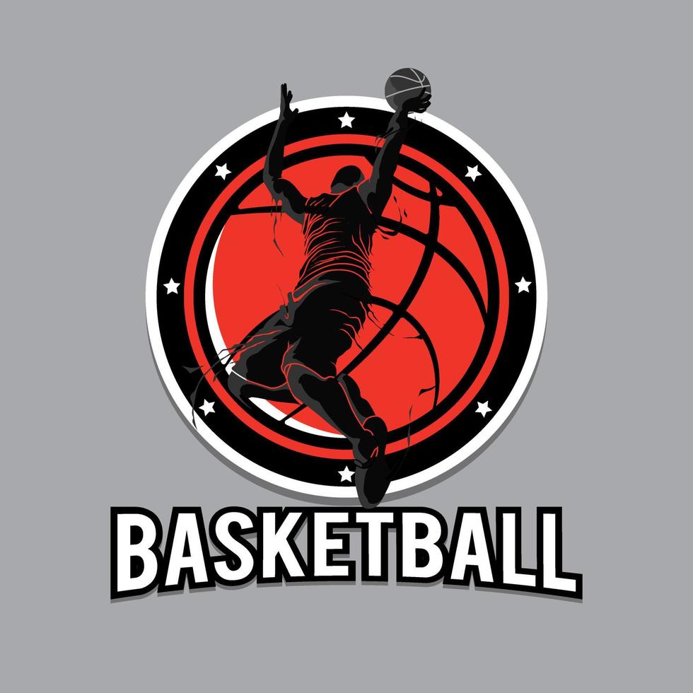 logotipo profesional moderno para eventos de baloncesto vector