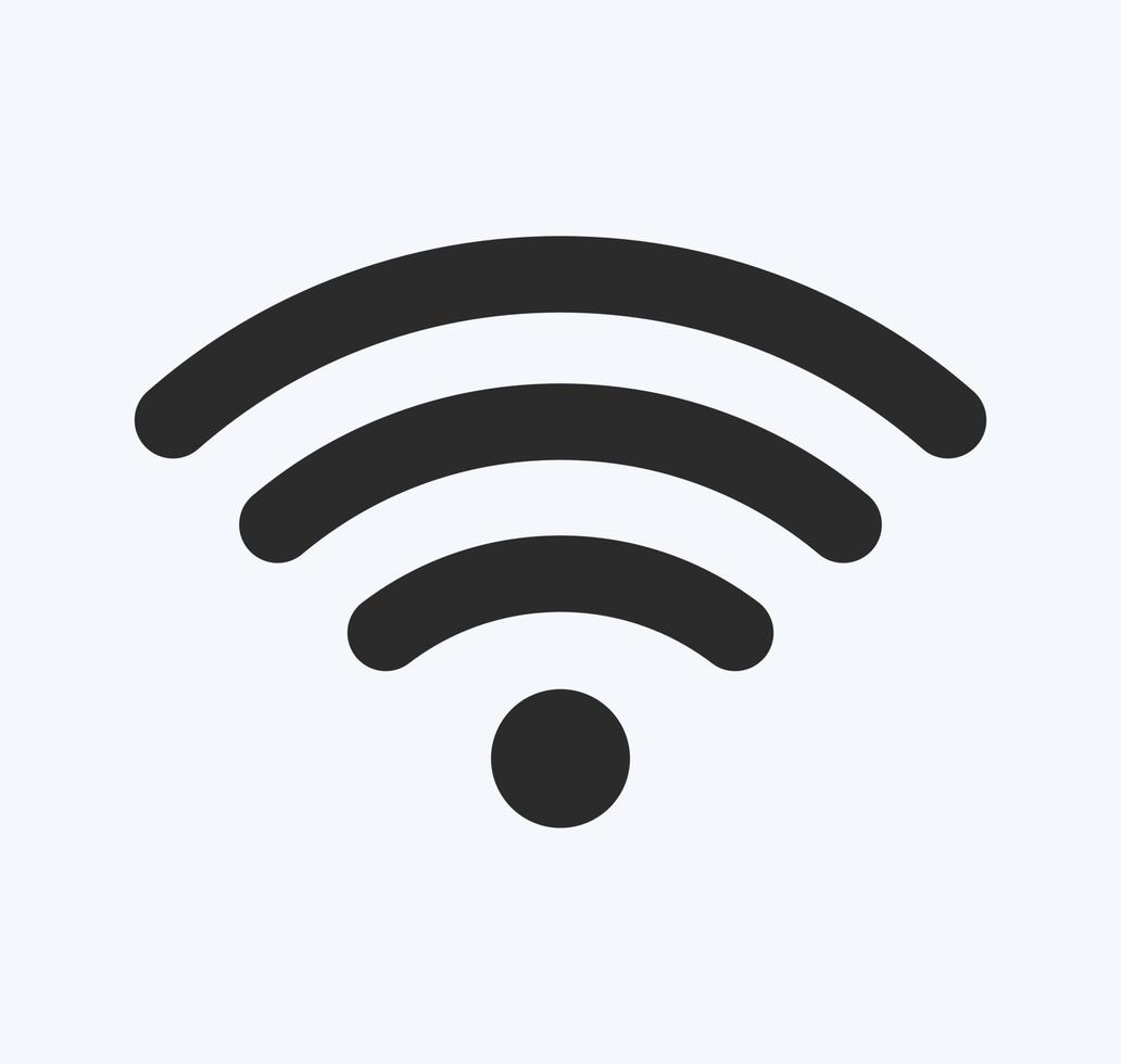 señal wifi icono signo vector color negro