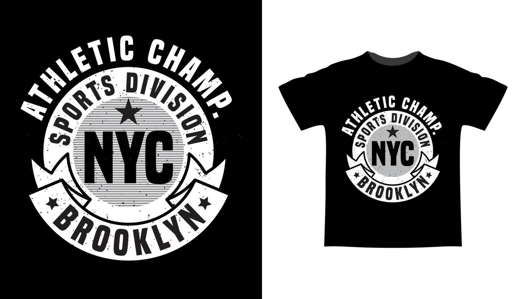 Athletic champion varsity typography t-shirt design vector