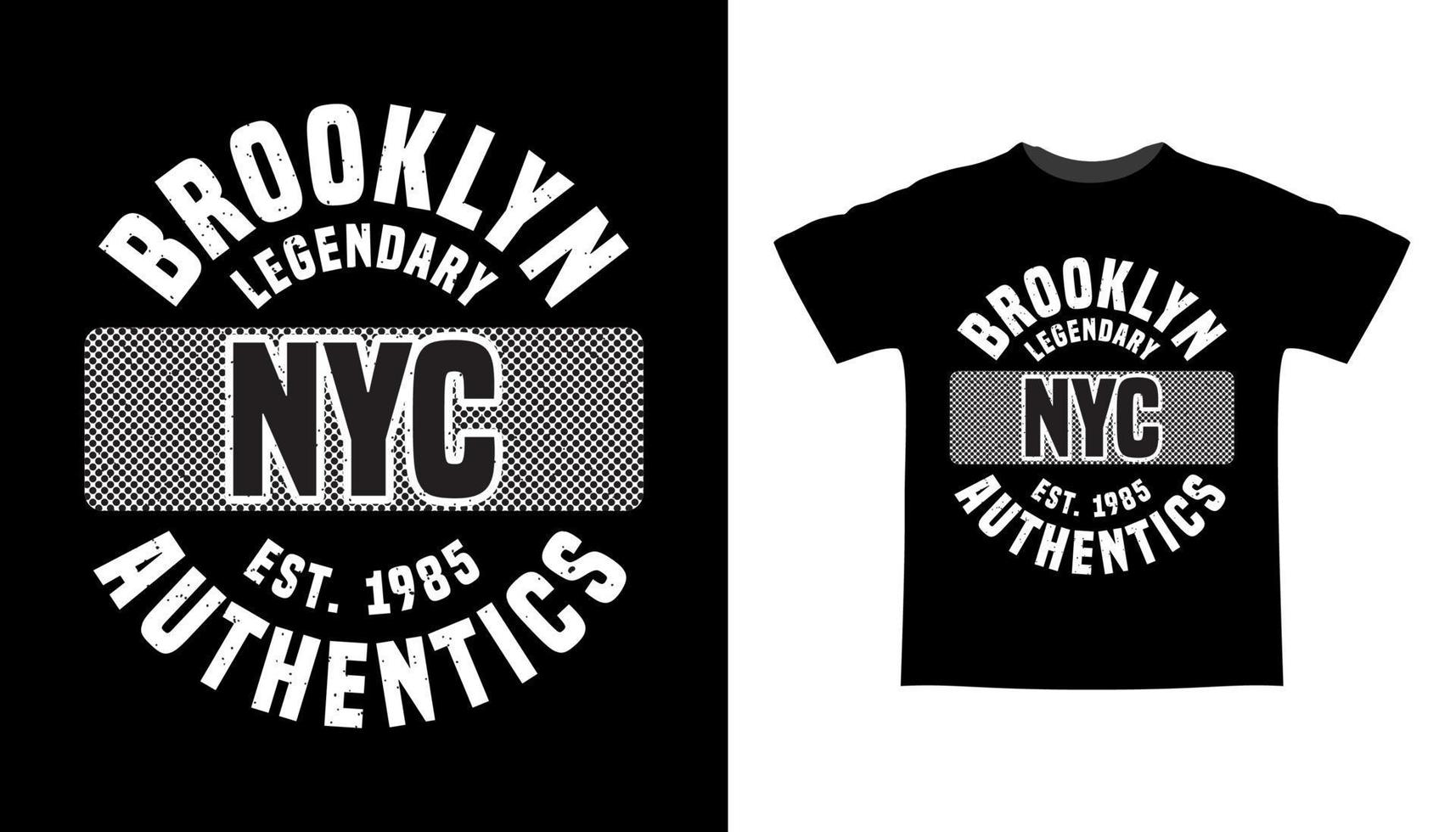 brooklyn legendario diseño de camiseta de la ciudad de nueva york vector