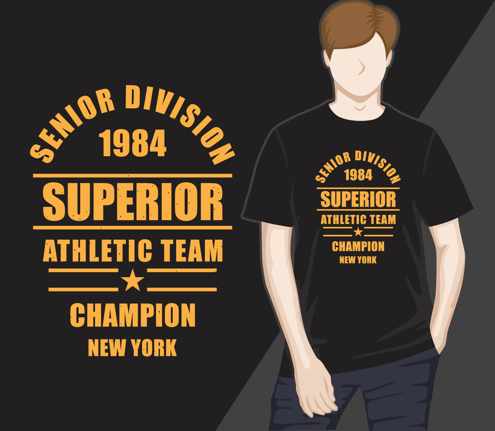 Athletics Typography T-shirt Design