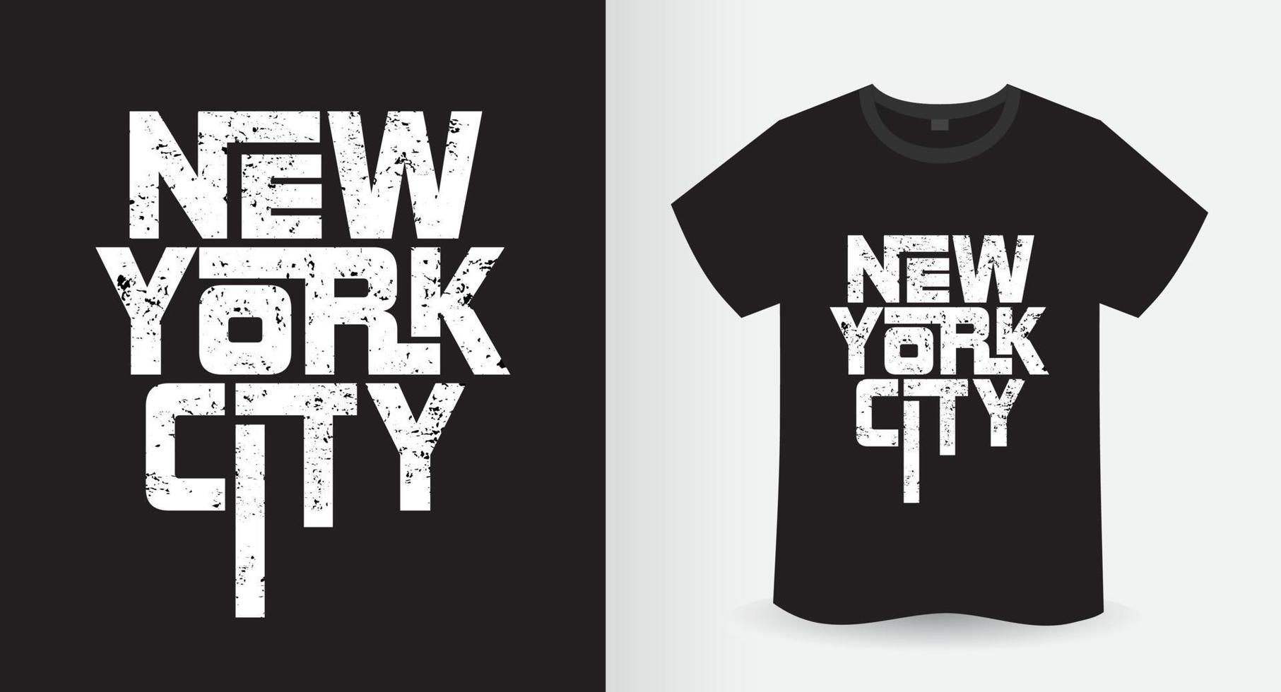 diseño de camiseta de tipografía moderna de la ciudad de nueva york vector