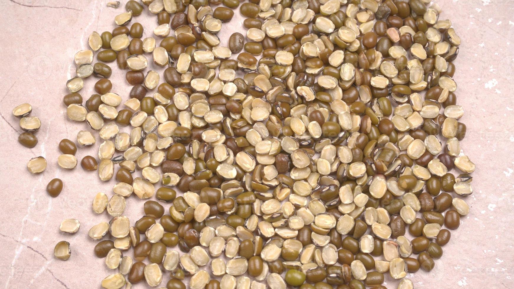 Green Mung Beans Also Know as Mung Dal, Vigna Radiata, Green Beans or Moong Dal isolated on White Background photo