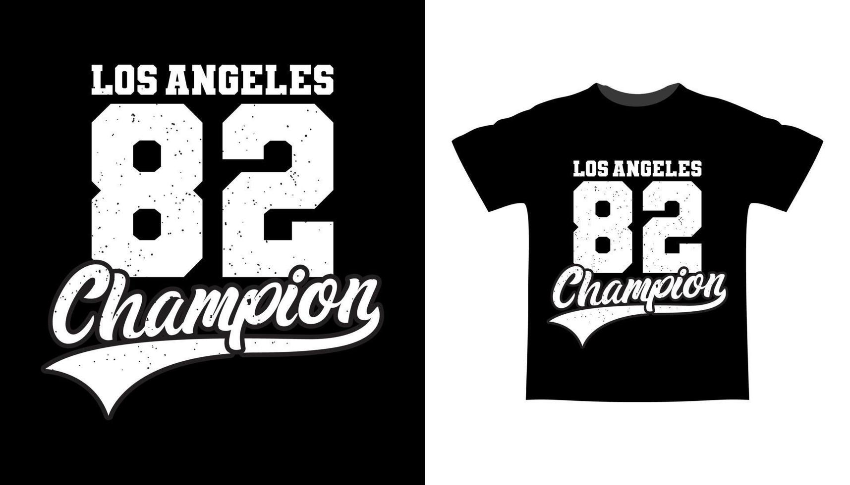 Los angeles eighty two champion typography t-shirt design vector