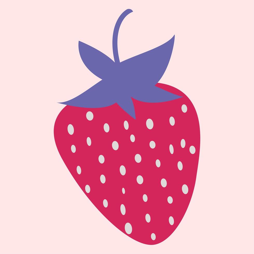 Strawberry. A bright berry. Valentine card. A series of postcards in boho style. vector