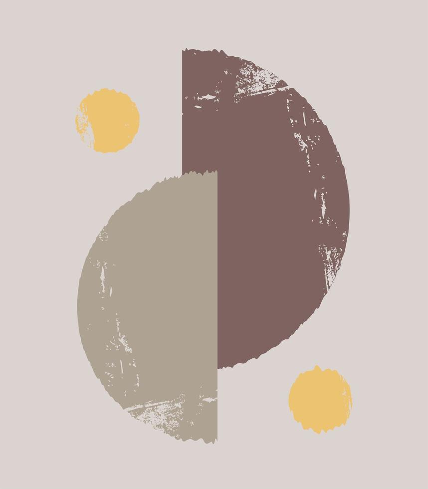 Modern minimalist background in modern boho style. vector