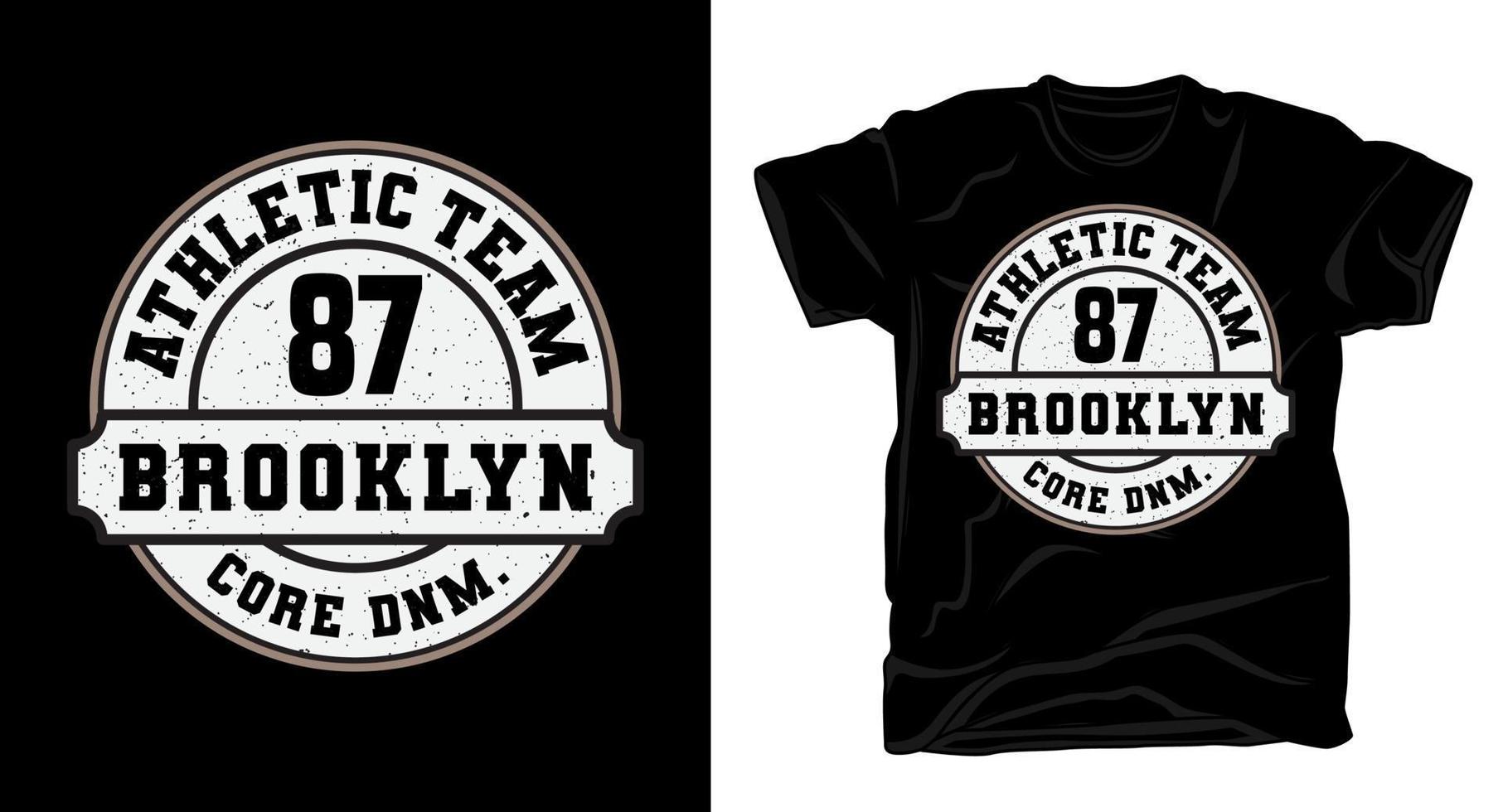 Athletic team eighty seven typography t-shirt design vector