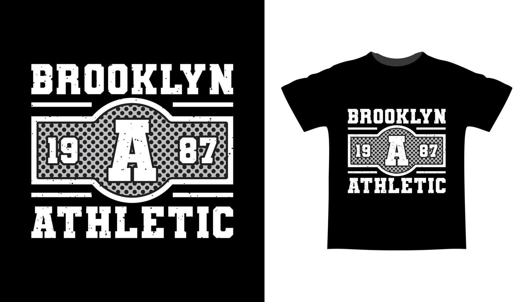 Brooklyn athletic typography t-shirt design vector