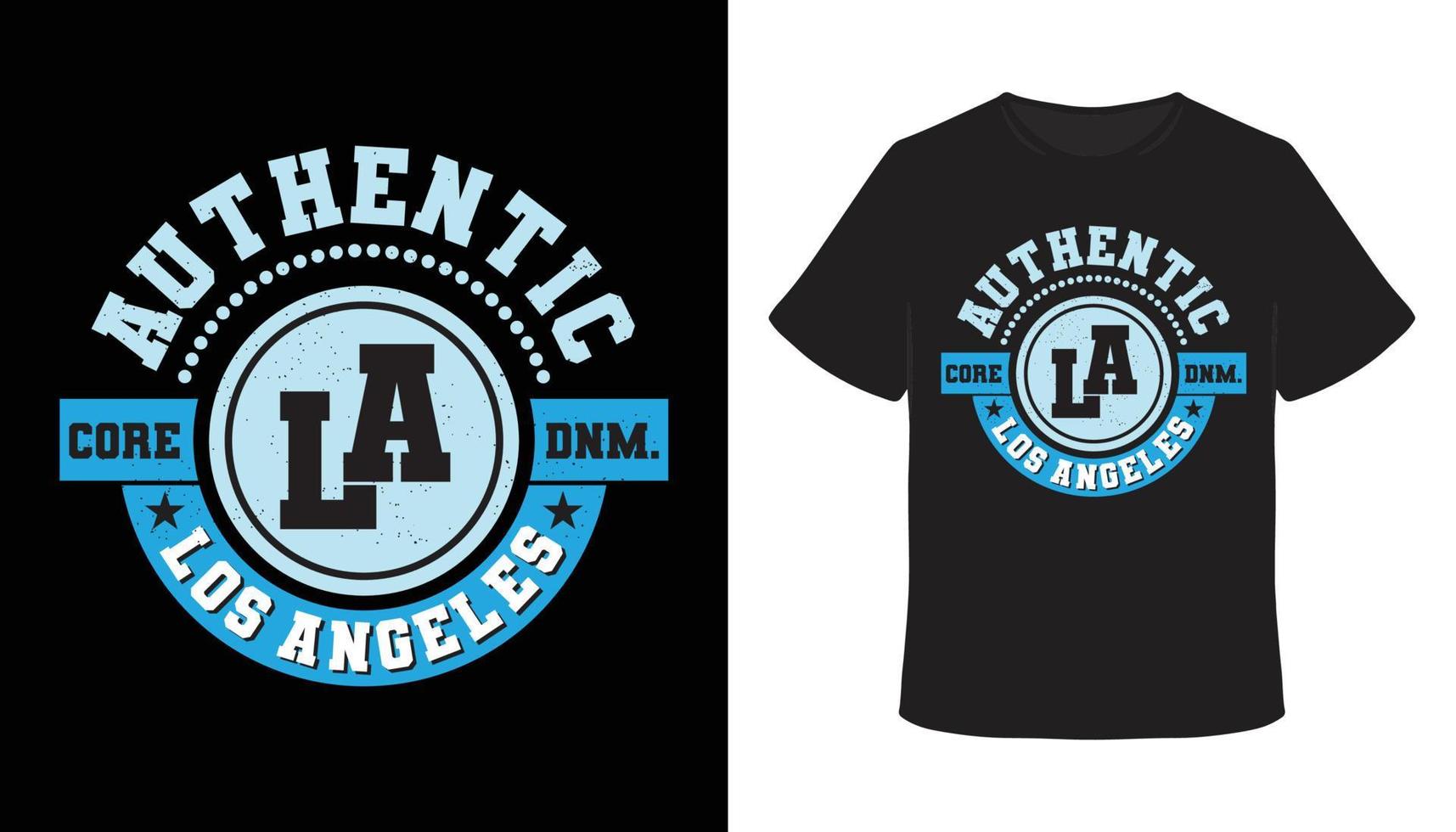 Authentic los angeles typography t-shirt design vector