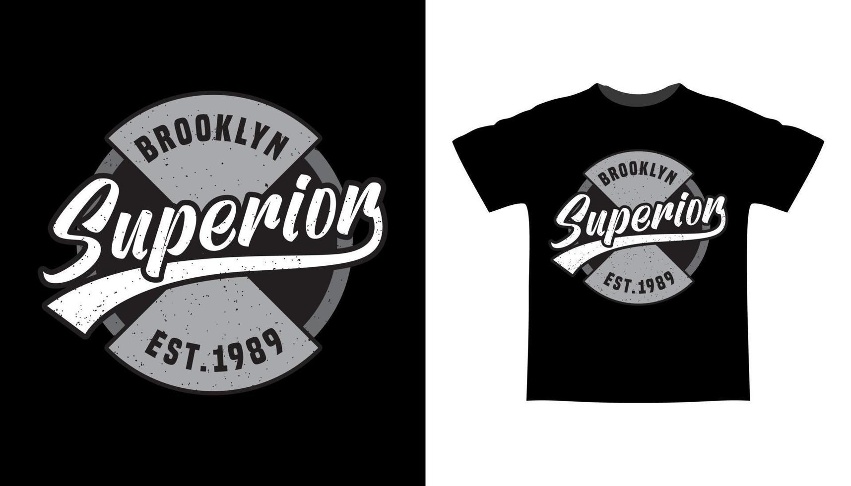 diseño de camiseta de tipografía superior de brooklyn vector