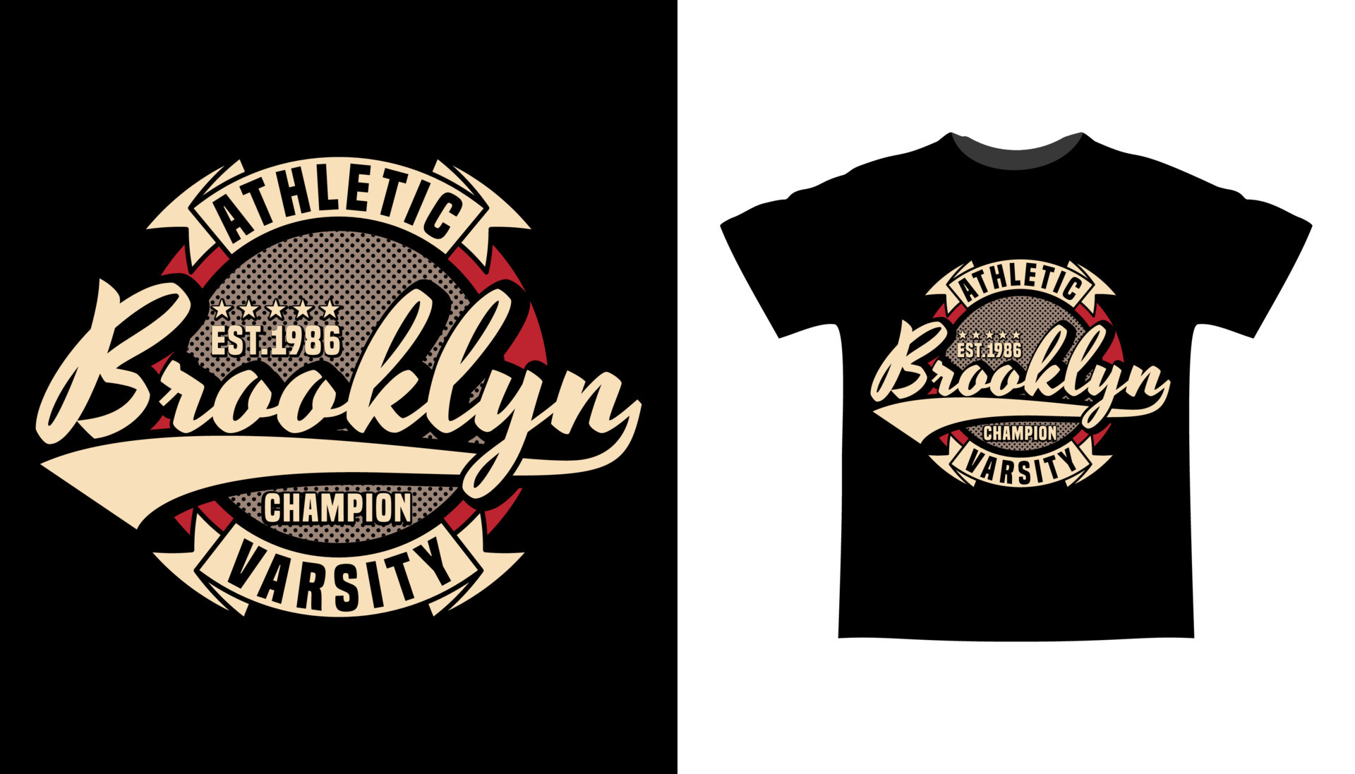 Athletics Typography T-shirt Design