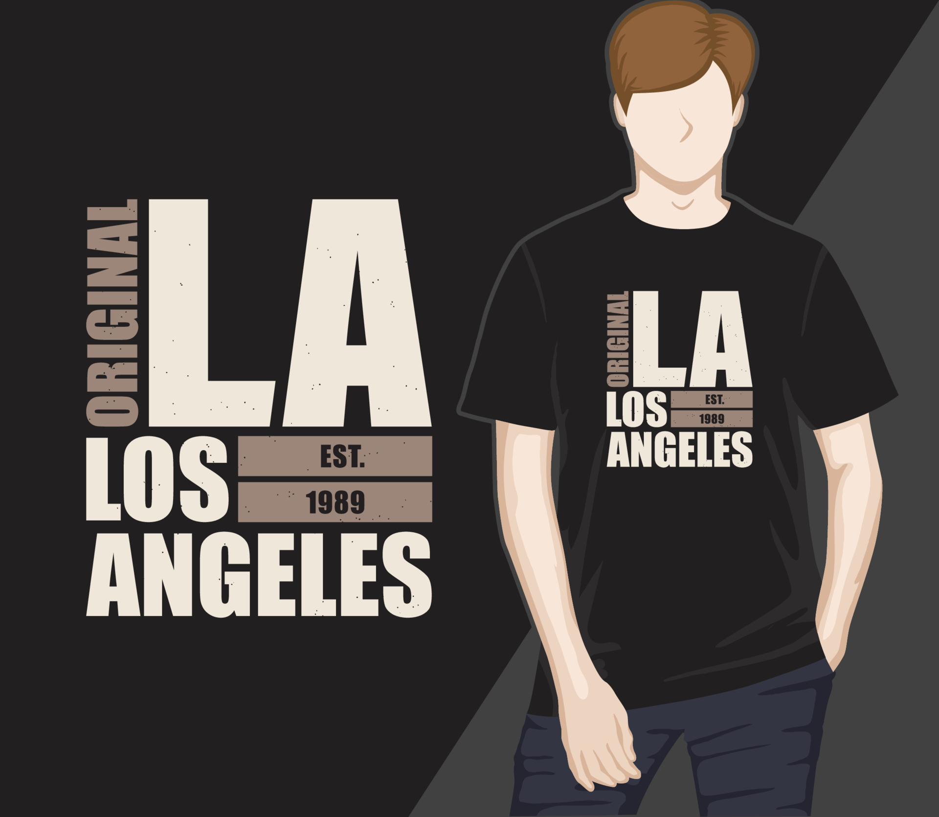 los angeles t shirt design