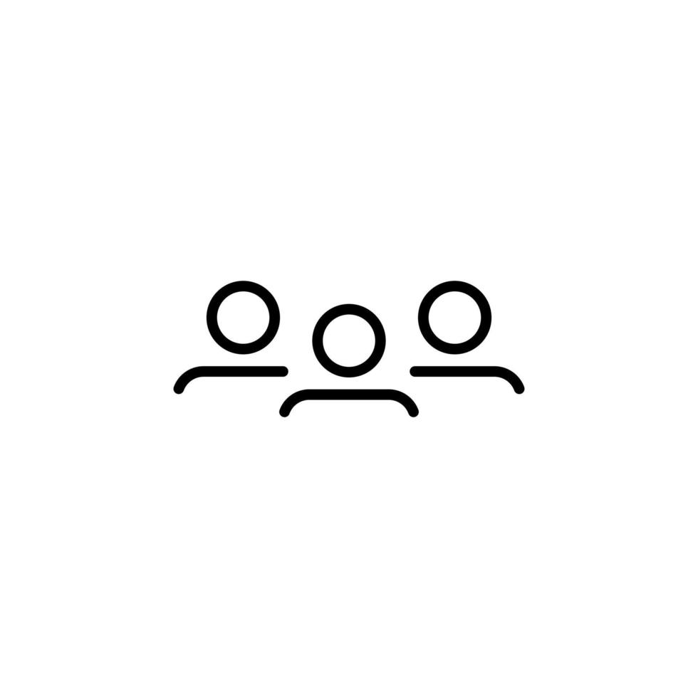 vector de icono de personas. símbolo de signo de grupo para aplicación web o móvil