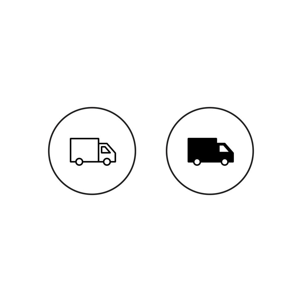 vector de icono de camión. símbolo de signo de camión para aplicación web o móvil